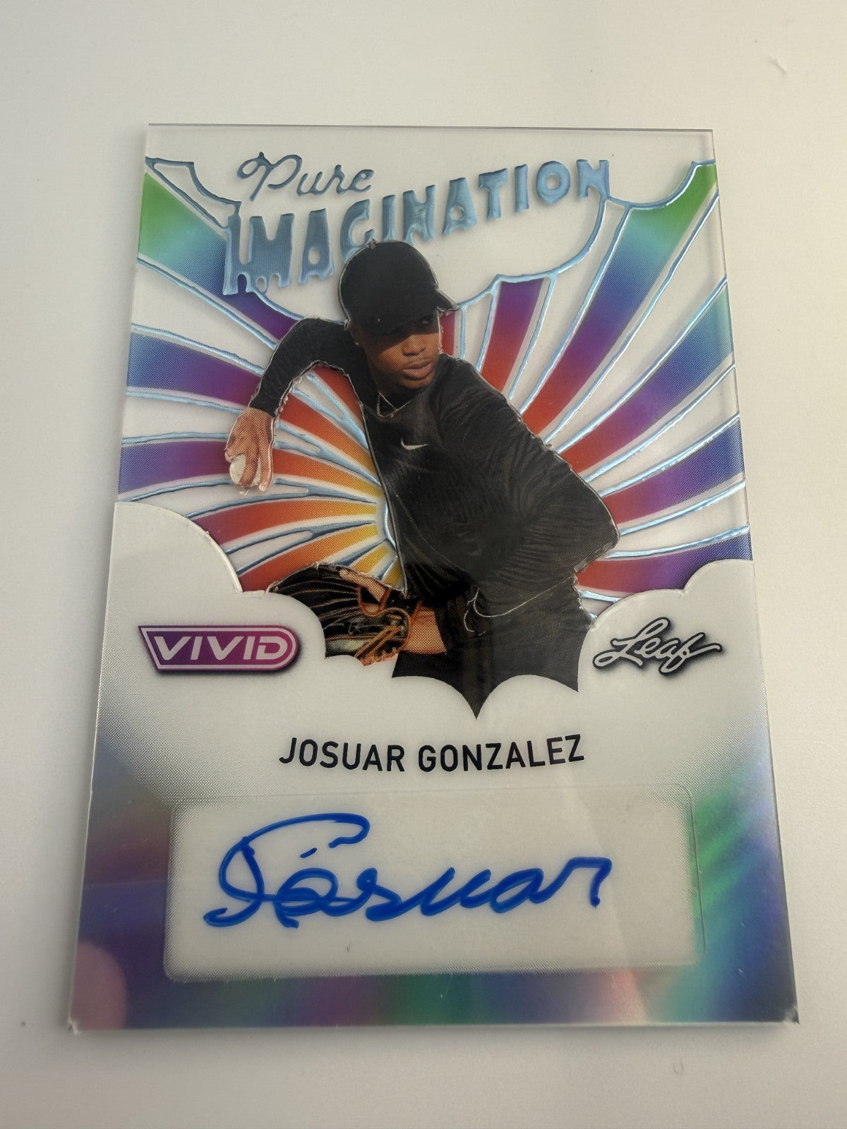 Leaf 2025 Josuar Gonzalez Vivid Pure Imagination Auto #PA-JG1 3/10 Dented Corner