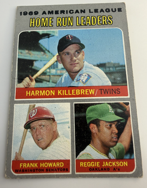 1969 Homerun Leaders American League, Killebrew, Howard, Jackson Topps #66