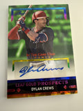 Dylan Crews 2024 Leaf Gold Prospects In The Game Used Sports Auto 8/25Washington